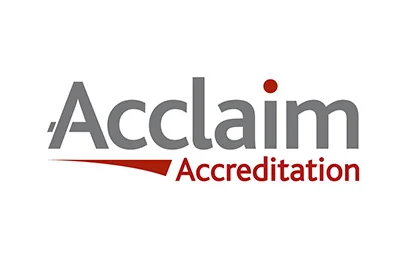 Acclaim accreditation logo for Glenister Electrical, showcasing professional recognition.